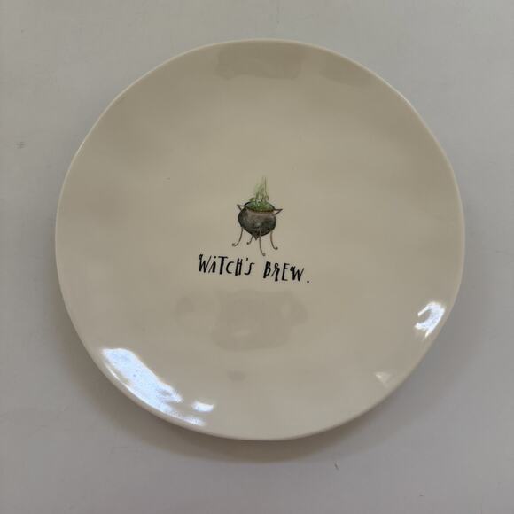 2 Rae Dunn Halloween MELAMINE Salad Plates Hocus Pocus Witches Brew Replacement - Picture 3 of 7